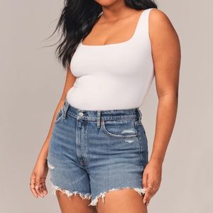 High Rise 4 Inch Mom Shorts